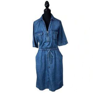 MPH Collection Denim Dress Womens M Coastal Cowgirl Western Ranch Barn Dance